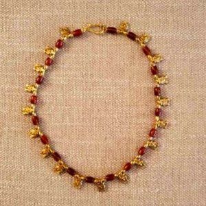 Carnelian Necklace Ancient Egyptian Design